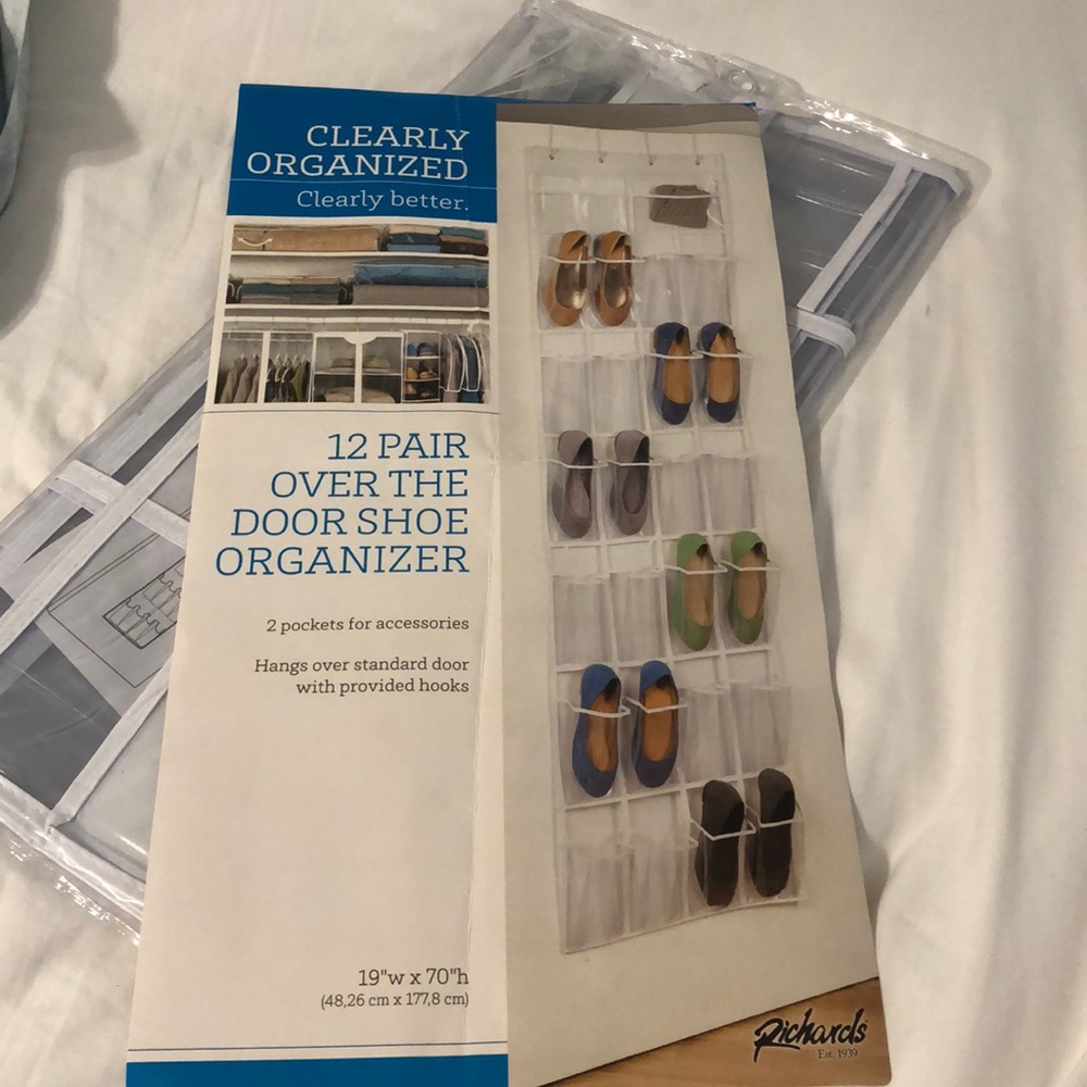 Over the door shoe organizer